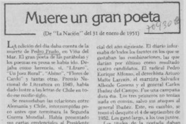 Muere un gran poeta.