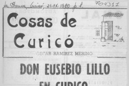 Don Eusebio Lillo en Curicó