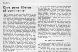 Cine para liberar al continente.