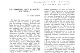 Un prosista que también es poeta