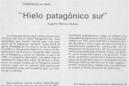 Hielo patagónico sur"