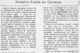 Nuestro poeta en Caracas