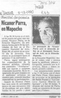 Nicanor Parra, en Mapocho.
