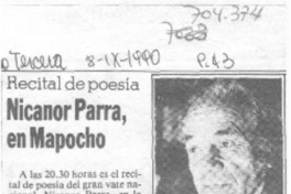 Nicanor Parra, en Mapocho.