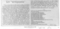 Un "antipoeta".
