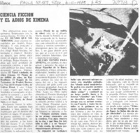 Ciencia ficción y el adiós de Ximena.