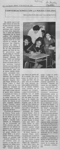 Conversaciones con la poesía chilena