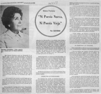 "Ni poesía nueva, ni poesía vieja"