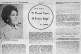 "Ni poesía nueva, ni poesía vieja"