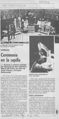 Ceremonia en la capilla
