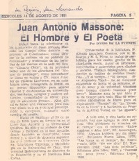 Juan Antonio Massone, el hombre y el poeta