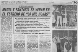 Magia y fantasía se verán en el estreno de "80 mil hojas"