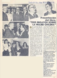 Presentación del libro "Tres ensayos sobre la mujer chilena".