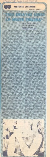 Tres ensayos sobre la mujer chilena".