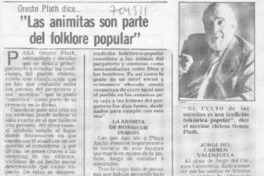 Las animitas son parte del folklore popular".