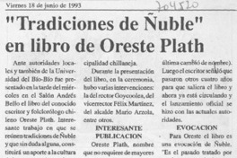 Tradiciones de Ñuble" en libro de Oreste Plath.