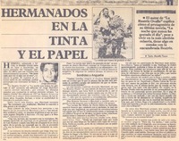 Hermanados en la tinta y el papel