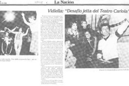 Vidiella: "desafío jetta del Teatro Cariola".