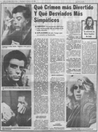 Qué crimen más divertido y qué desviados más simpáticos : [entrevista]