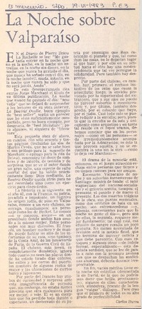 La noche sobre Valparaíso