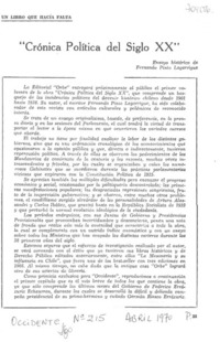Crónica política del siglo XX.