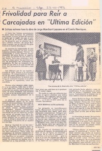 Fivolidad para reir a carcajadas en "Ultima edición"