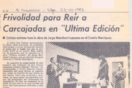 Fivolidad para reir a carcajadas en "Ultima edición"