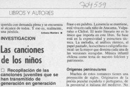 Las canciones de los niños