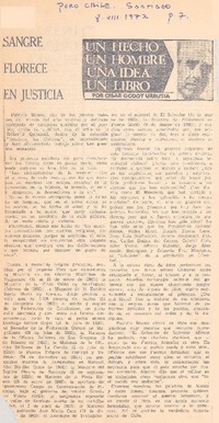 Sangre florece en justicia