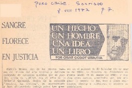 Sangre florece en justicia