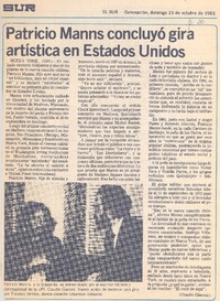 Patricio Manns concluyó gira artística en Estados Unidos