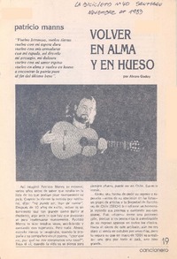 Volver en alma y en hueso: [entrevista]