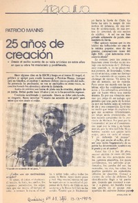 25 años de creación: [entrevista]