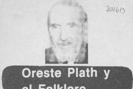 Oreste Plath y el folklore