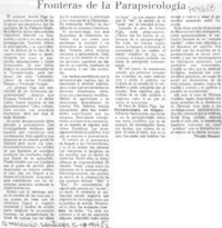Fronteras de la parapsicología