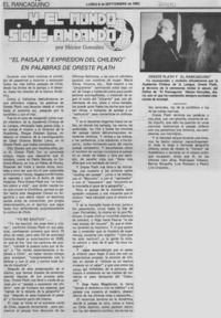 "El paisaje y expresión del chileno" en palabras de Oreste Palth