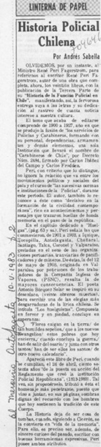 Historia policial chilena