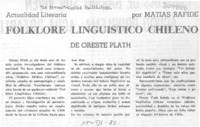 Folklore lingüístico chileno