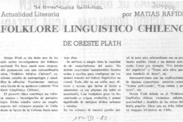 Folklore lingüístico chileno