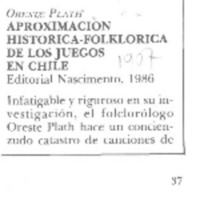 Aproximación histórica-folklórica de los juegos en Chile