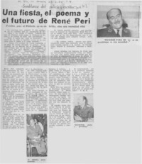 Una fiesta, el poema y el futuro de René Peri.