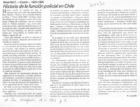 Historia de la función policial en Chile