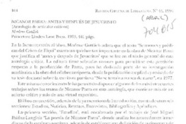 Nicanor Parra: antes y después de Jesucristo