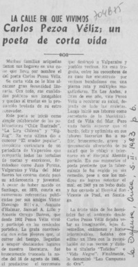 Carlos Pezoa Véliz; un poeta de corta vida.