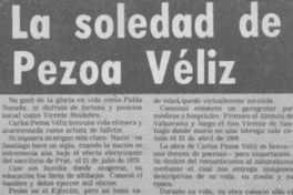 La soledad de Pezoa Véliz