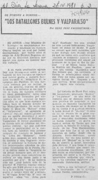 Los batallones Bulnes y Valparaíso"
