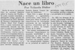 Nace un libro