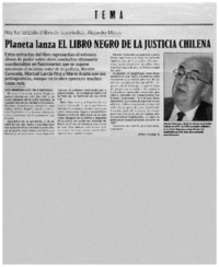 Planeta lanza el libro negro de la justicia chilena.