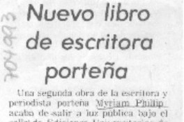 Nuevo libro de escritora porteña.