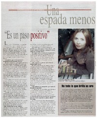 Una espada menos : [entrevista]